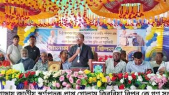 চিংড়ি চাষে জাতীয় স্বর্ণপদক পাওয়ায় রিপনকে পাইকগাছাবাসীর সংবর্ধনা