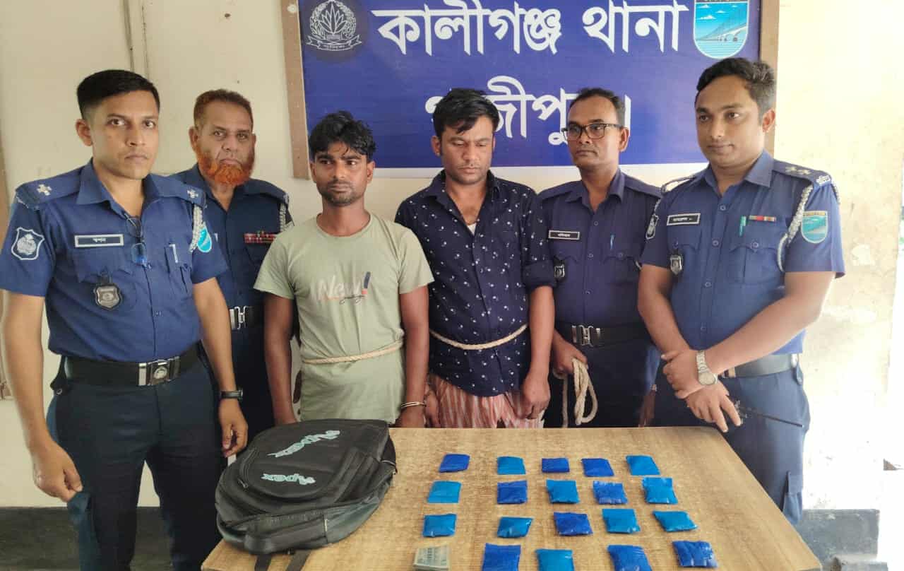 কালীগঞ্জে ৩৮০০ পিছ ইয়াবাসহ শীর্ষ ২ মাদক সম্রাট গ্রেফতার