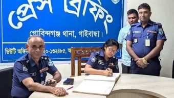গাইবান্ধার গোবিন্দগঞ্জ থানা পরিদর্শন করলেন পুলিশ সুপার নিশাত এ্যাঞ্জেলা