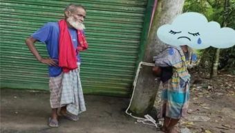 কুমিল্লার চান্দিনা সুদের টাকার জন্য এক বৃদ্ধকে গাছে বেঁধে নির্যাতন।