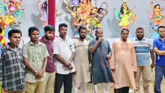 বিরল উপজেলা শারদীয় দূর্গা পূজা উপলক্ষে ৪নং শহরগ্রাম ইউনিয়ন বিএনপির মোটরসাইকেল শোডাউন