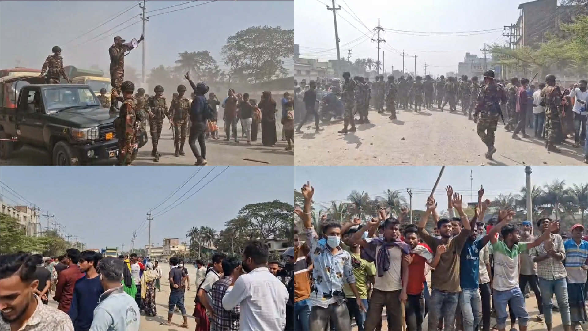 শ্রমিক অসন্তোষে রণক্ষেত্র ঢাকা-সিলেট মহাসড়ক